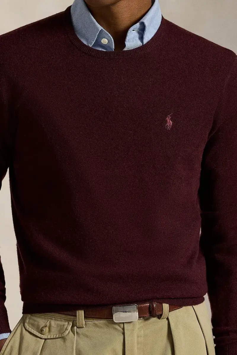 maglione in lana uomo colore granata 710974148 miniatura 4