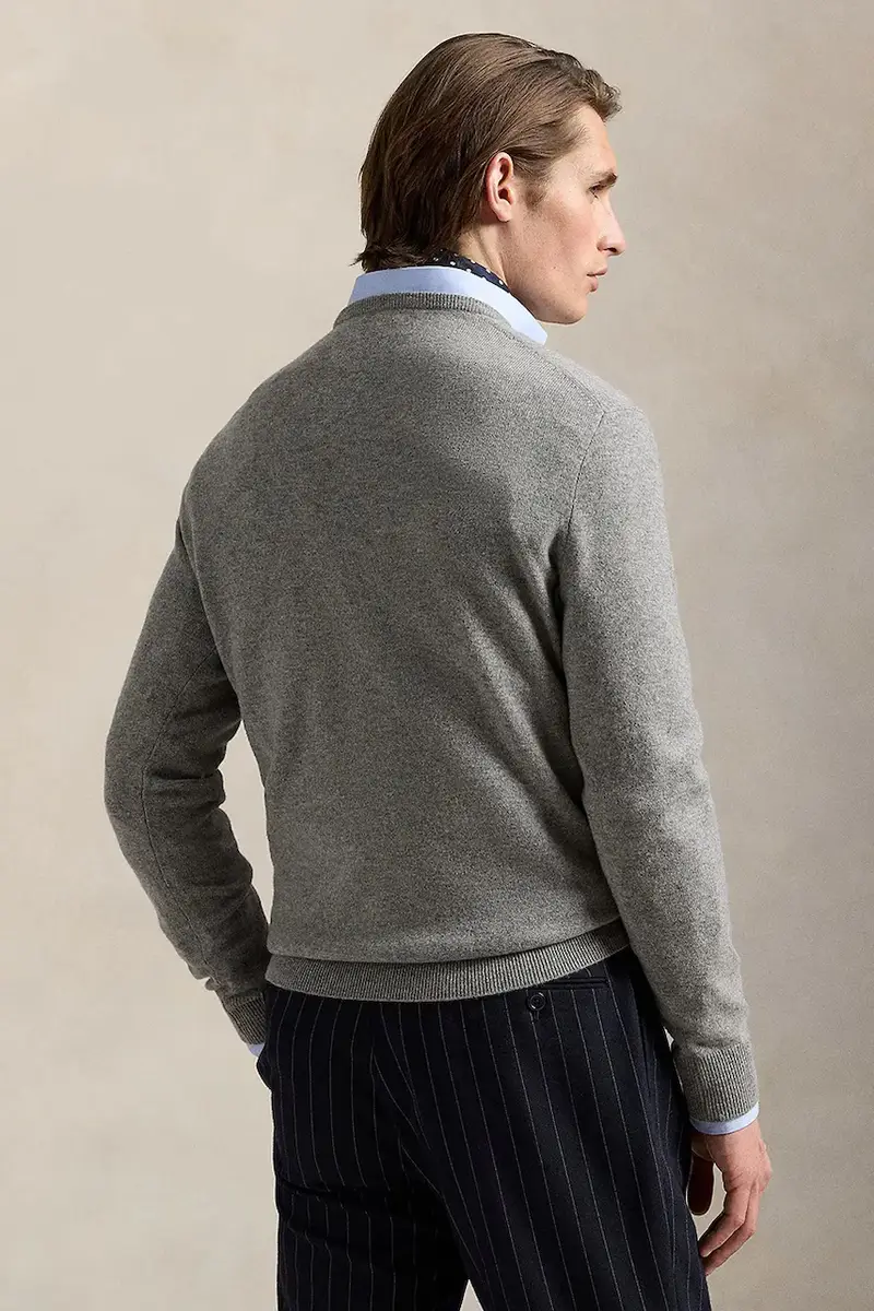 maglione in lana uomo colore grigio 710974148 miniatura 2
