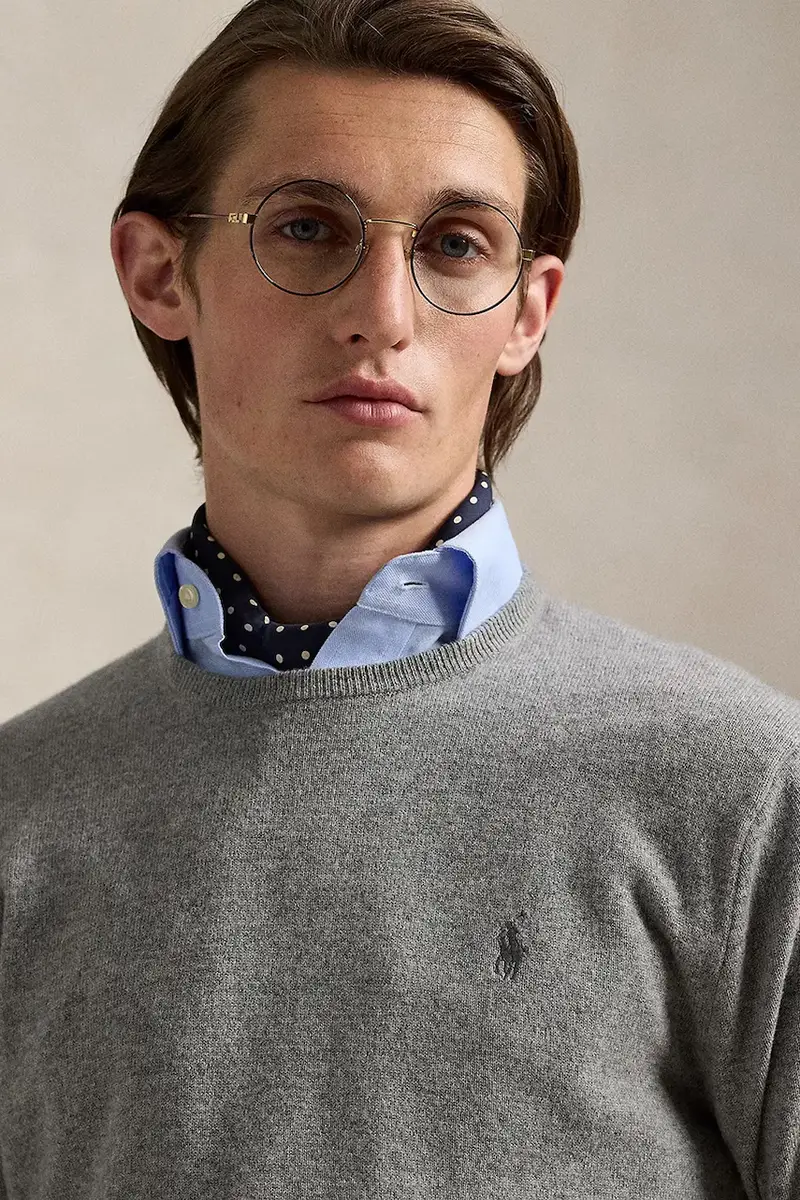 maglione in lana uomo colore grigio 710974148 miniatura 4