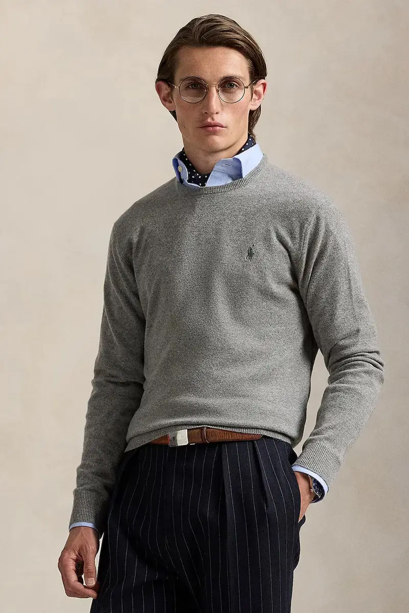 maglione in lana uomo colore grigio 710974148