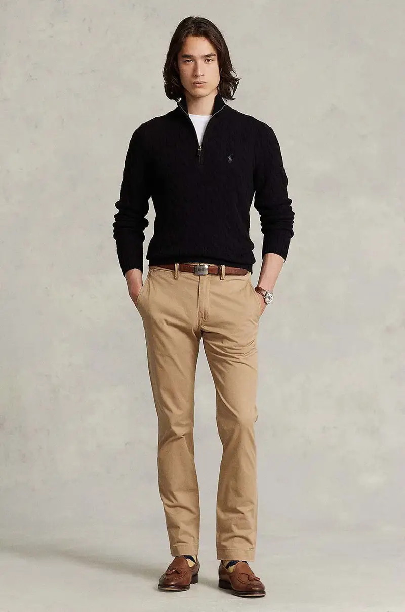 maglione in lana uomo colore nero miniatura 3