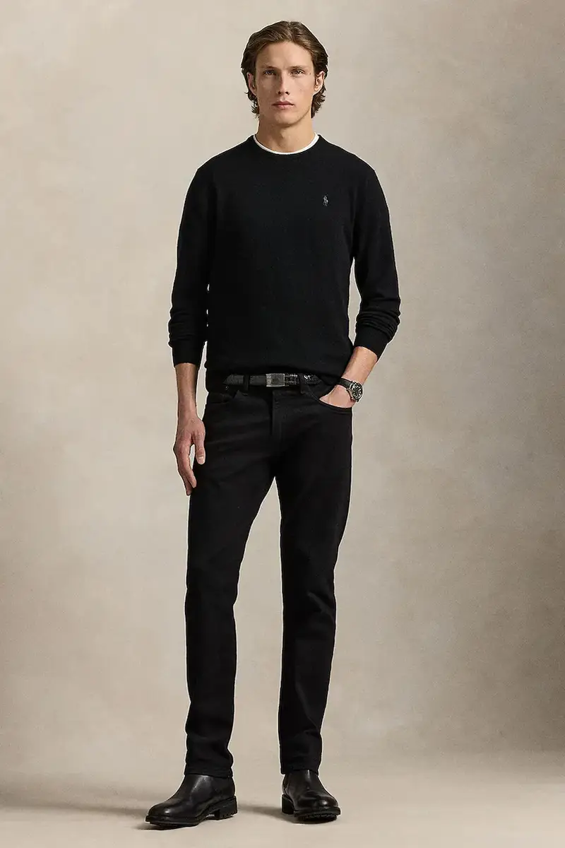 maglione in lana uomo colore nero 710974148 miniatura 3