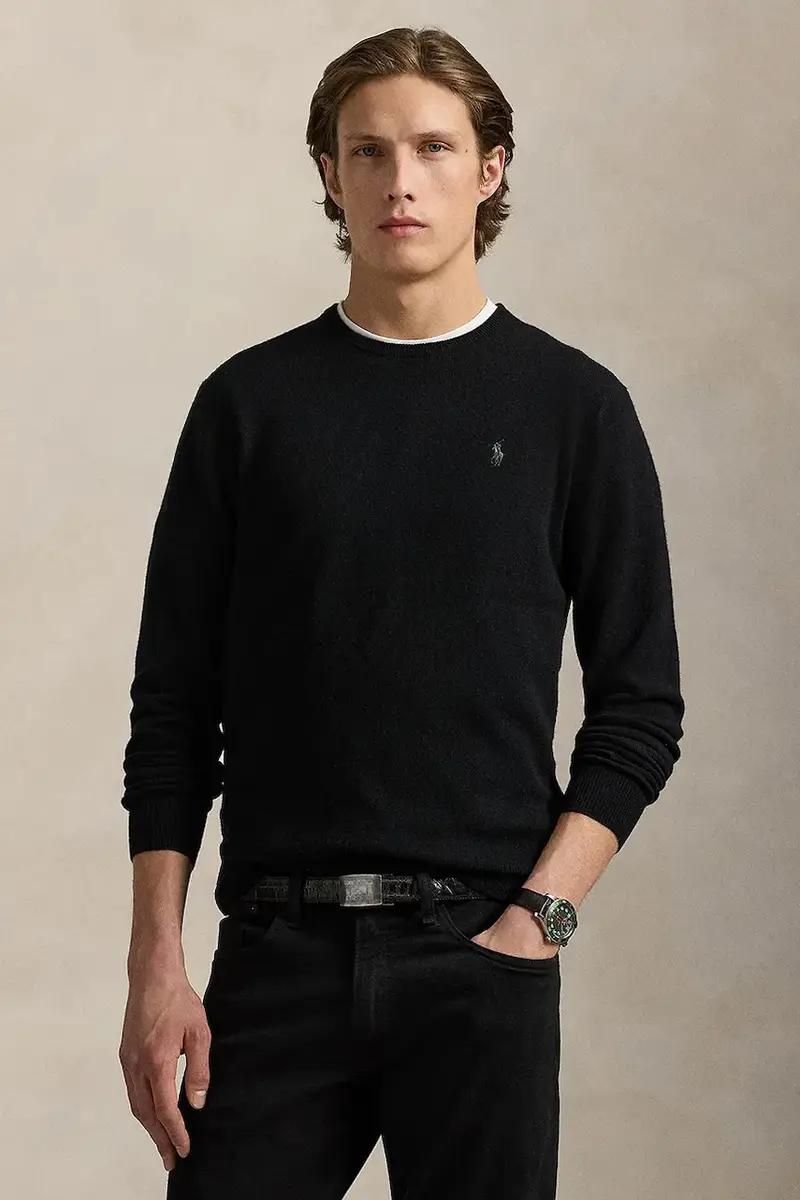 maglione in lana uomo colore nero 710974148