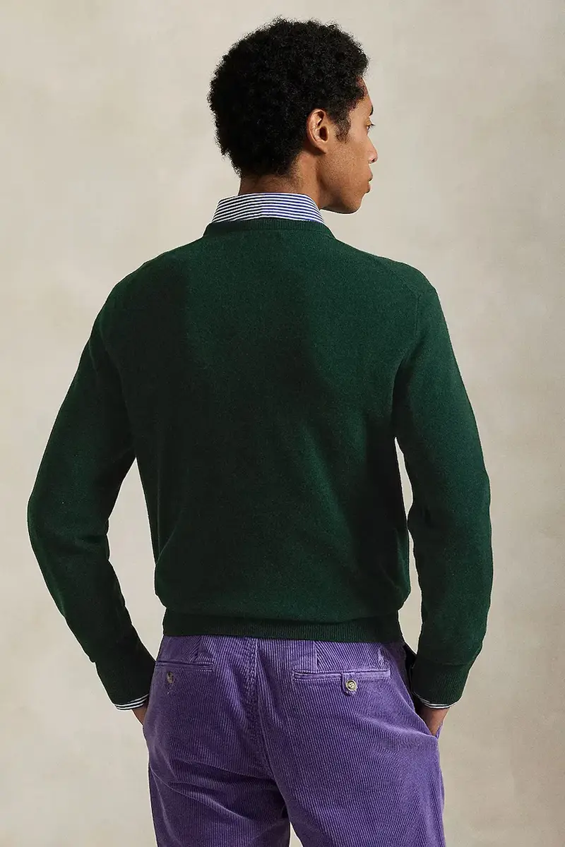 maglione in lana uomo colore verde 710974148 miniatura 2