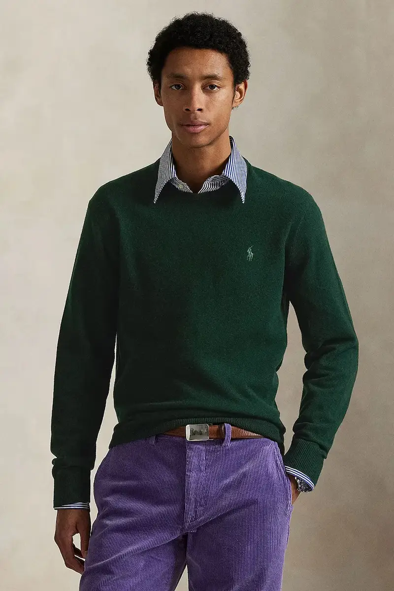maglione in lana uomo colore verde 710974148