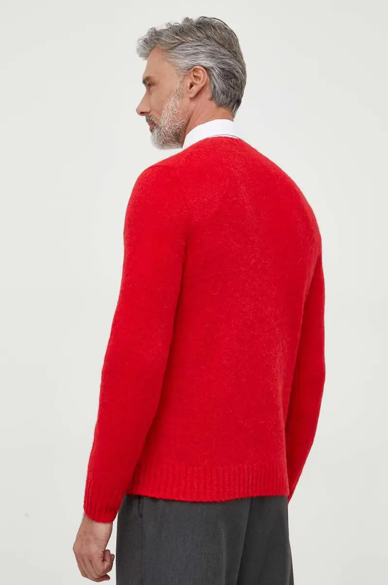 maglione in lana uomo Rosso miniatura 3