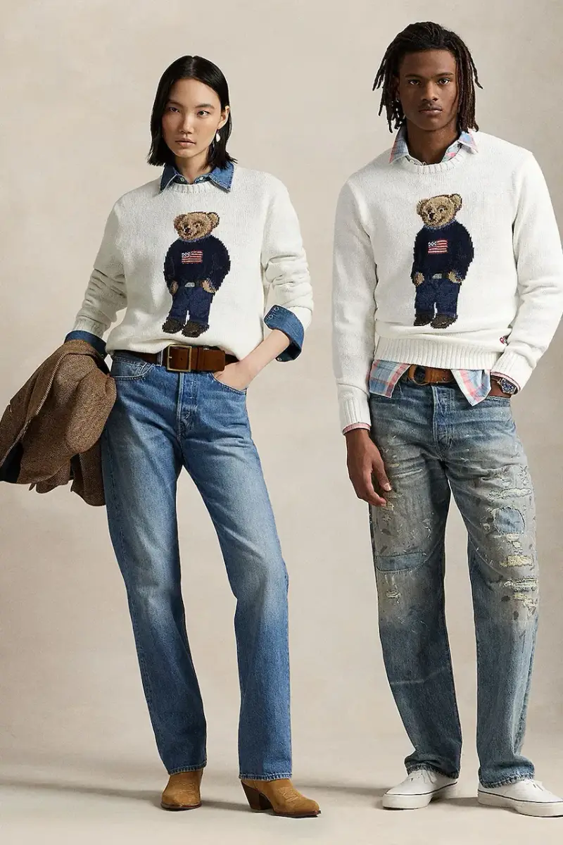 maglione in seta Lscrflagbear Long Sleeve uomo colore bianco 710977415 miniatura 4