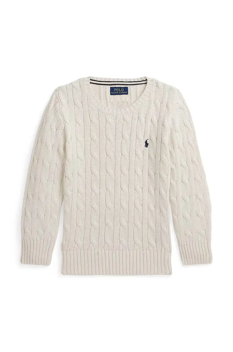 maglione per bambini con misto lana colore beige 322702674068