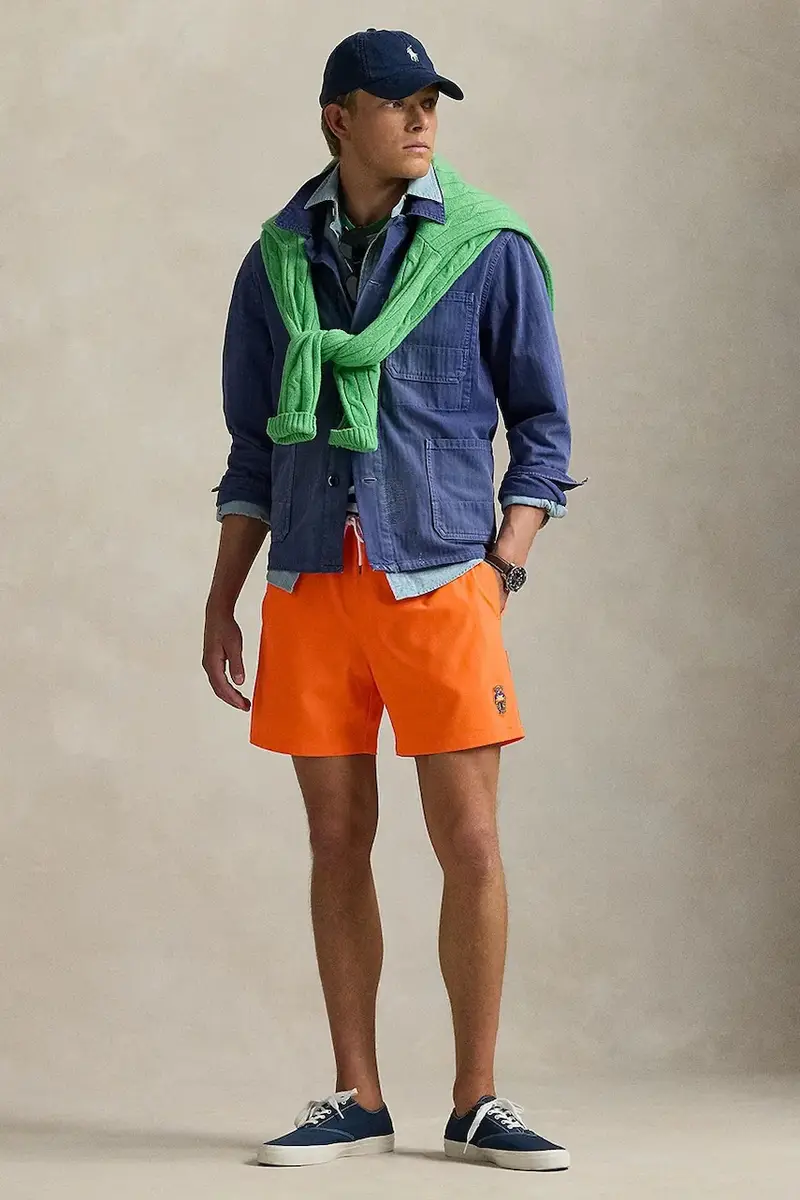 pantaloncini da bagno colore arancione 710963334