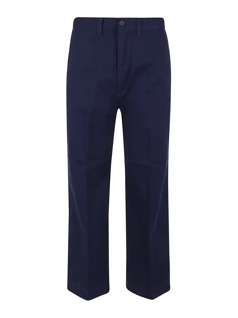 Pantaloni a gamba dritta in cotone Blu