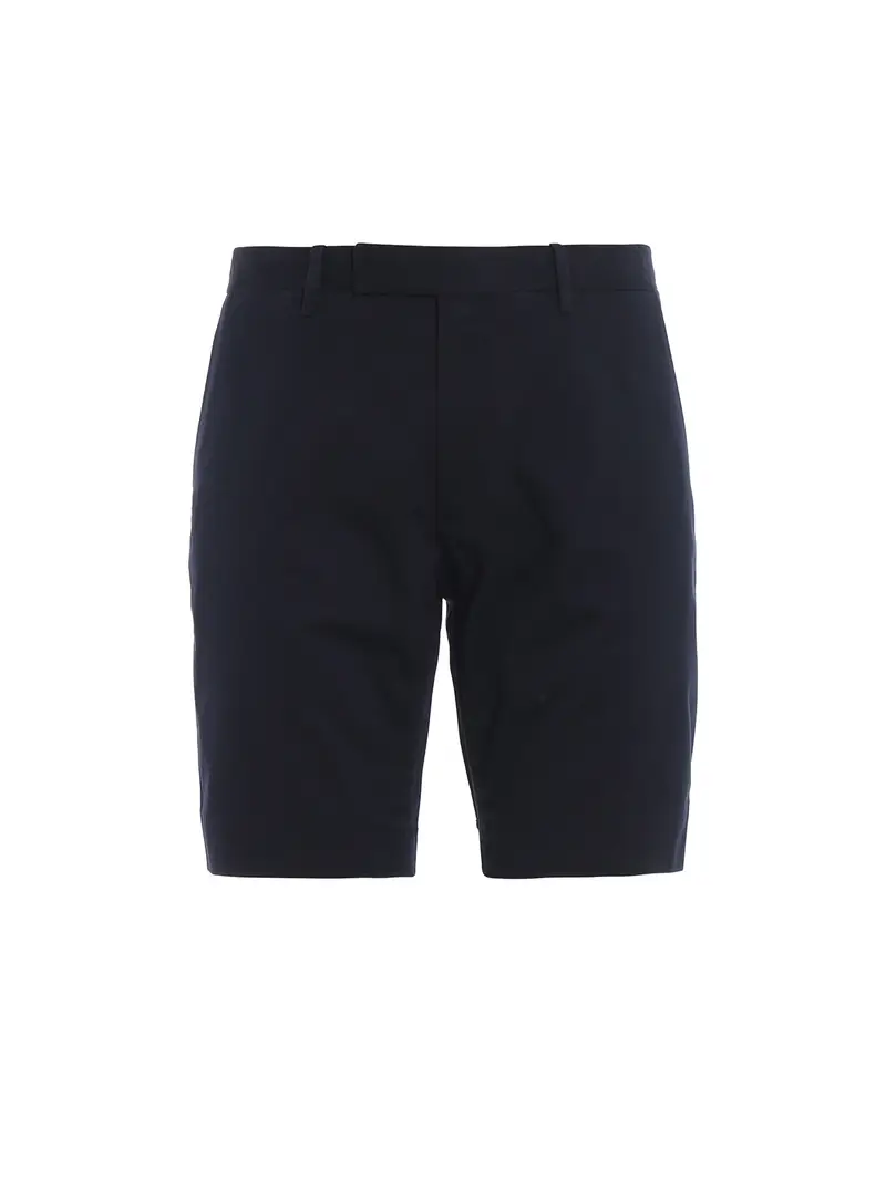 Pantaloni corti in cotone stretch blu scuro