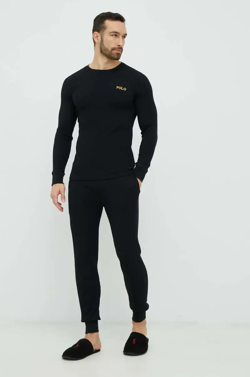 pantaloni da pigiama uomo Nero miniatura 2