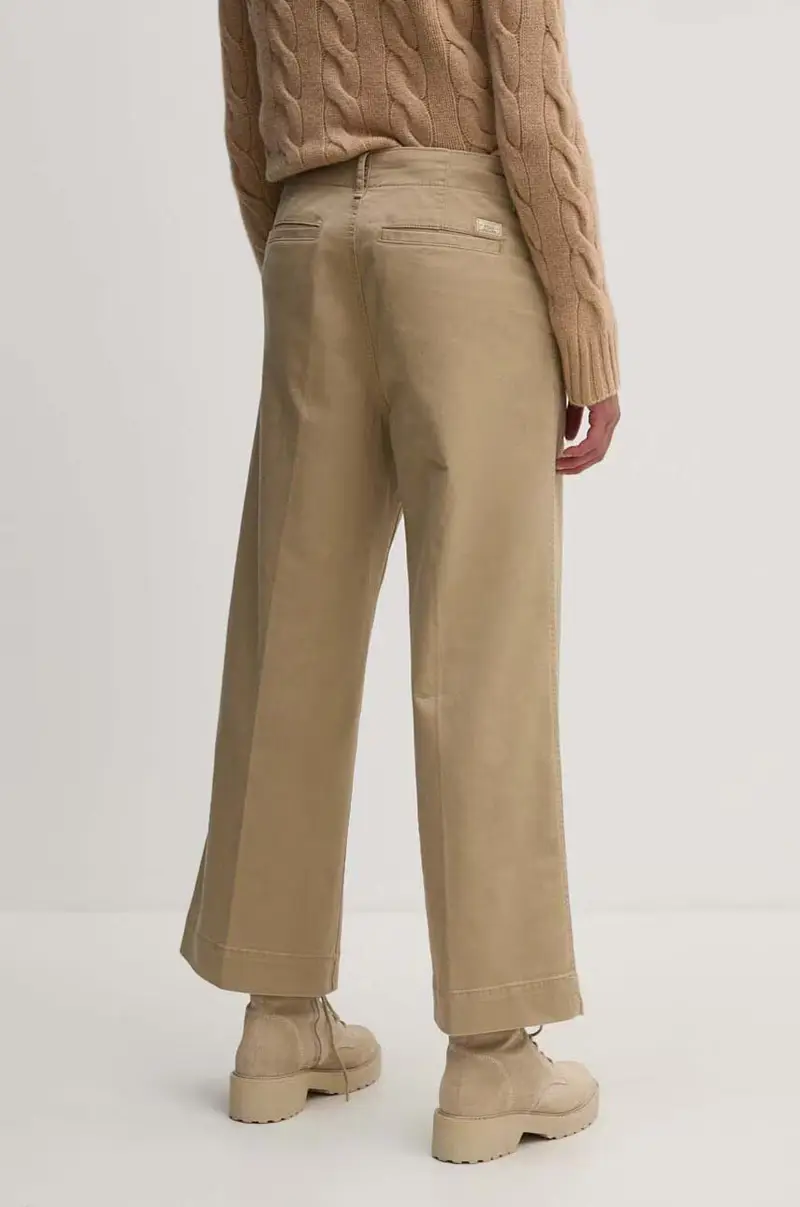 pantaloni donna colore beige 211939940 miniatura 3