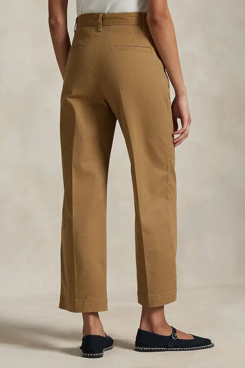 pantaloni donna colore beige miniatura 2