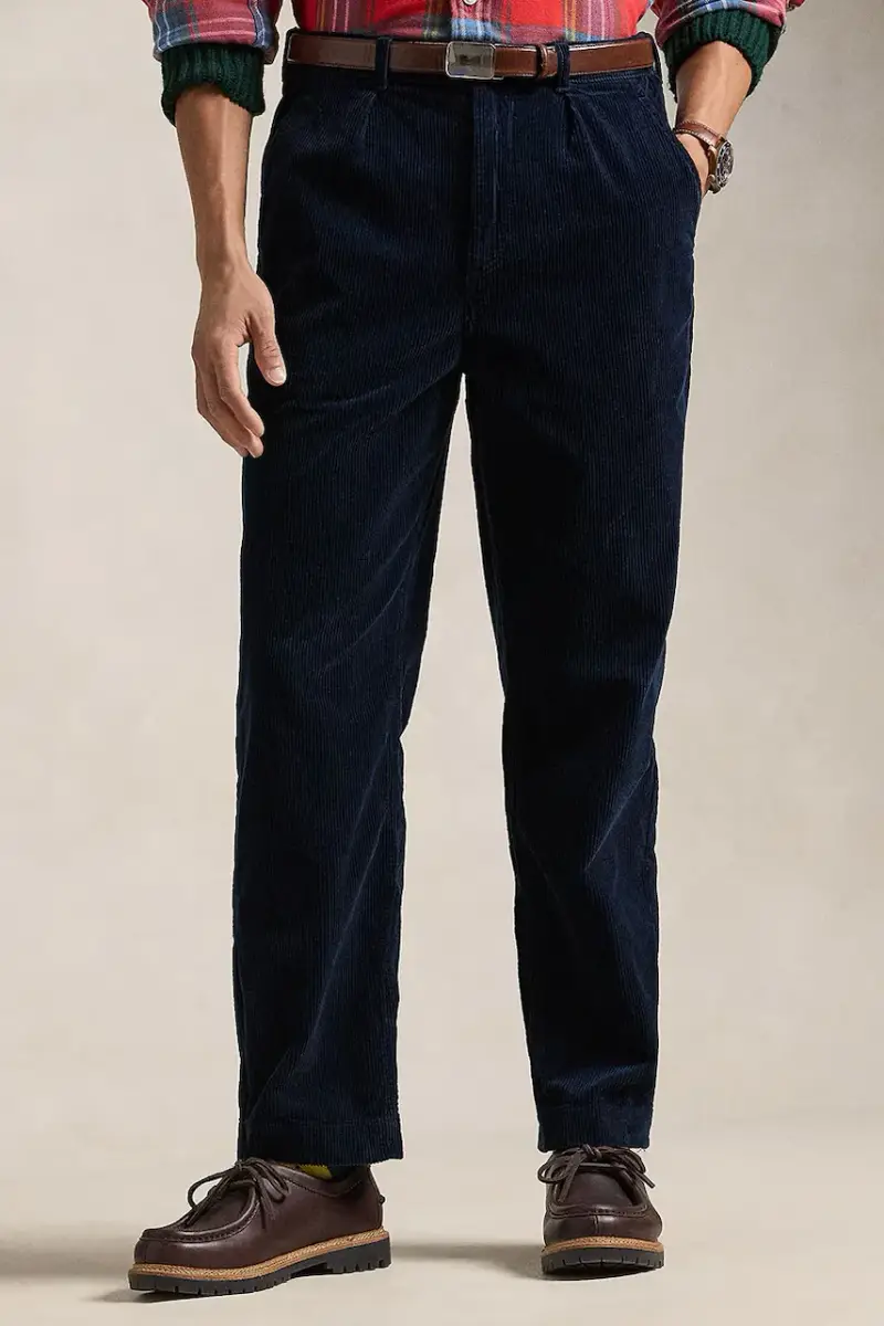pantaloni in cotone 42.2 8W CORDUROY.EASY uomo colore blu 710944489002 miniatura 2