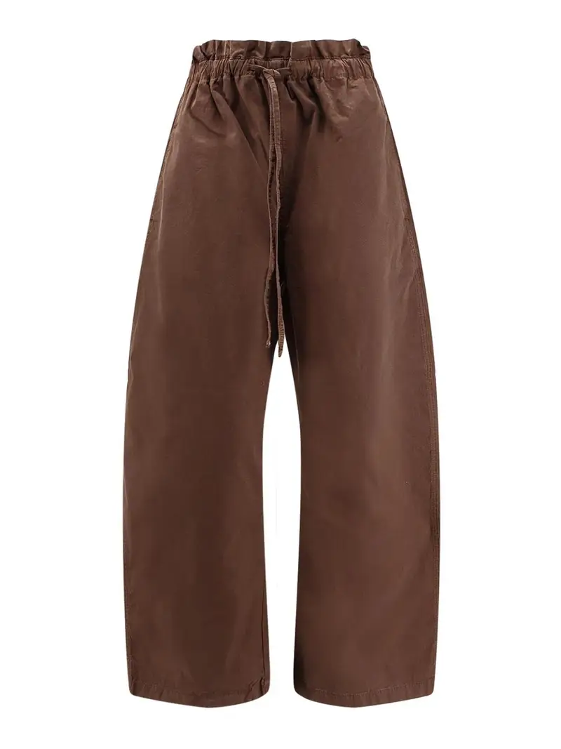 Pantaloni In Cotone Marrone