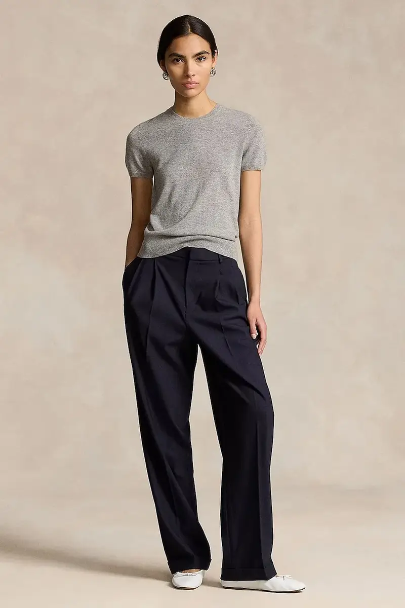 pantaloni in lana WSTN PT colore blu navy 211891071