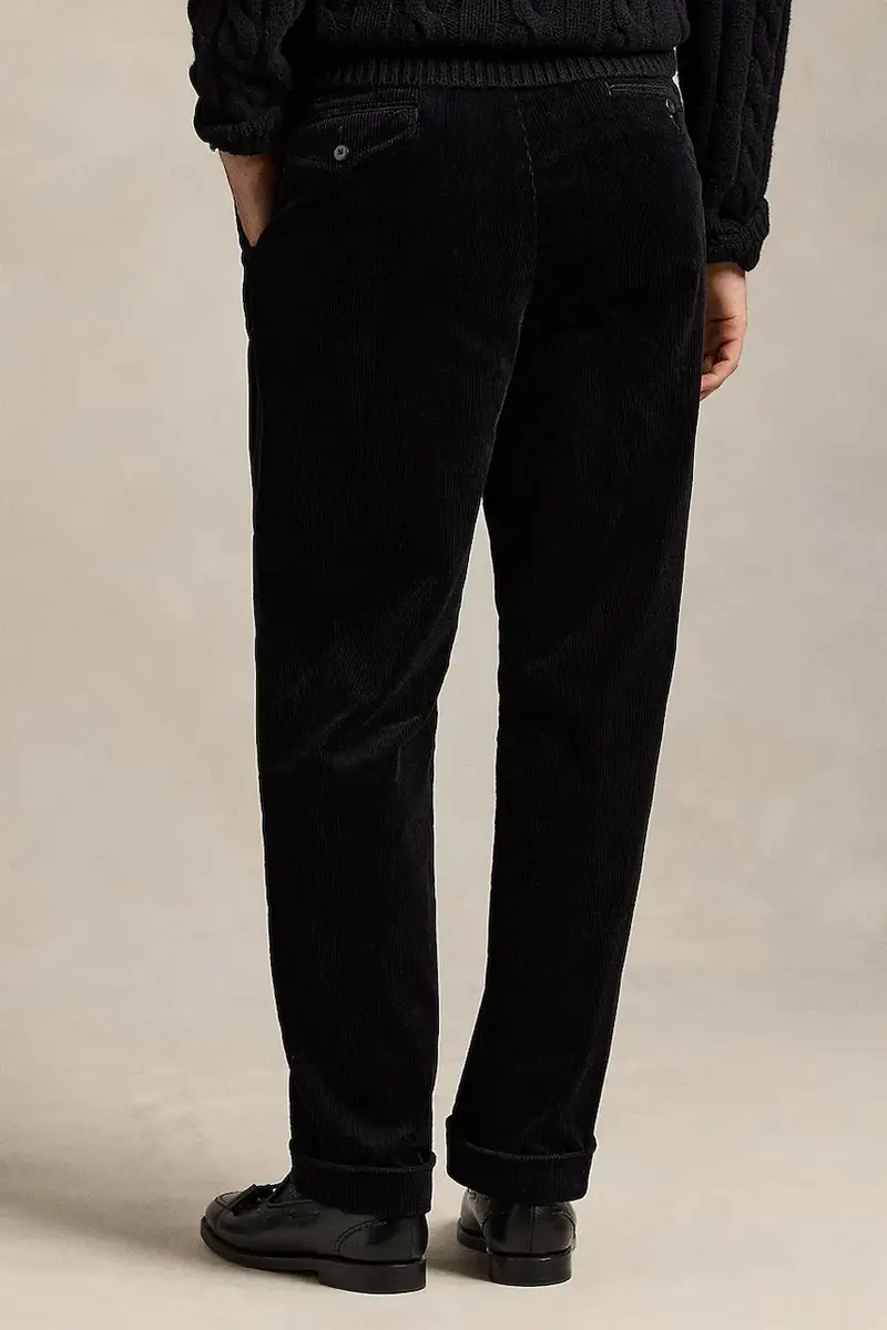pantaloni in velluto a coste 42.2 8W CORDUROY uomo colore nero 710882543014 miniatura 3