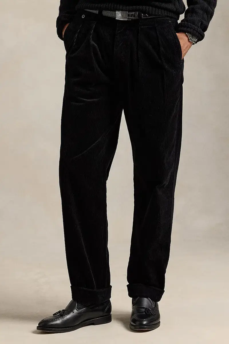 pantaloni in velluto a coste 42.2 8W CORDUROY uomo colore nero 710882543014