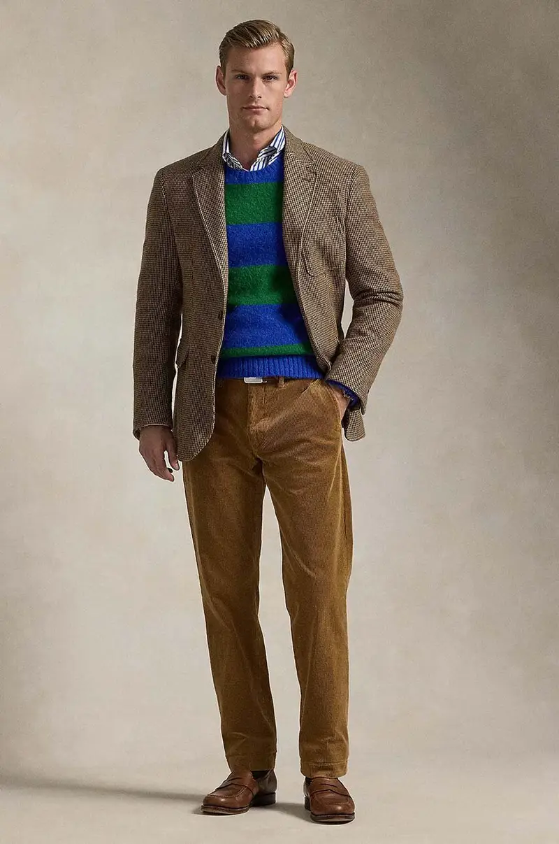 pantaloni in velluto a coste colore marrone 710884820