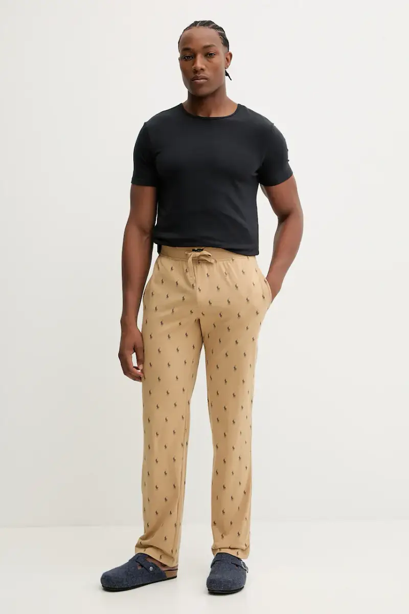 pantaloni notte in lana uomo colore beige 714899514 miniatura 2