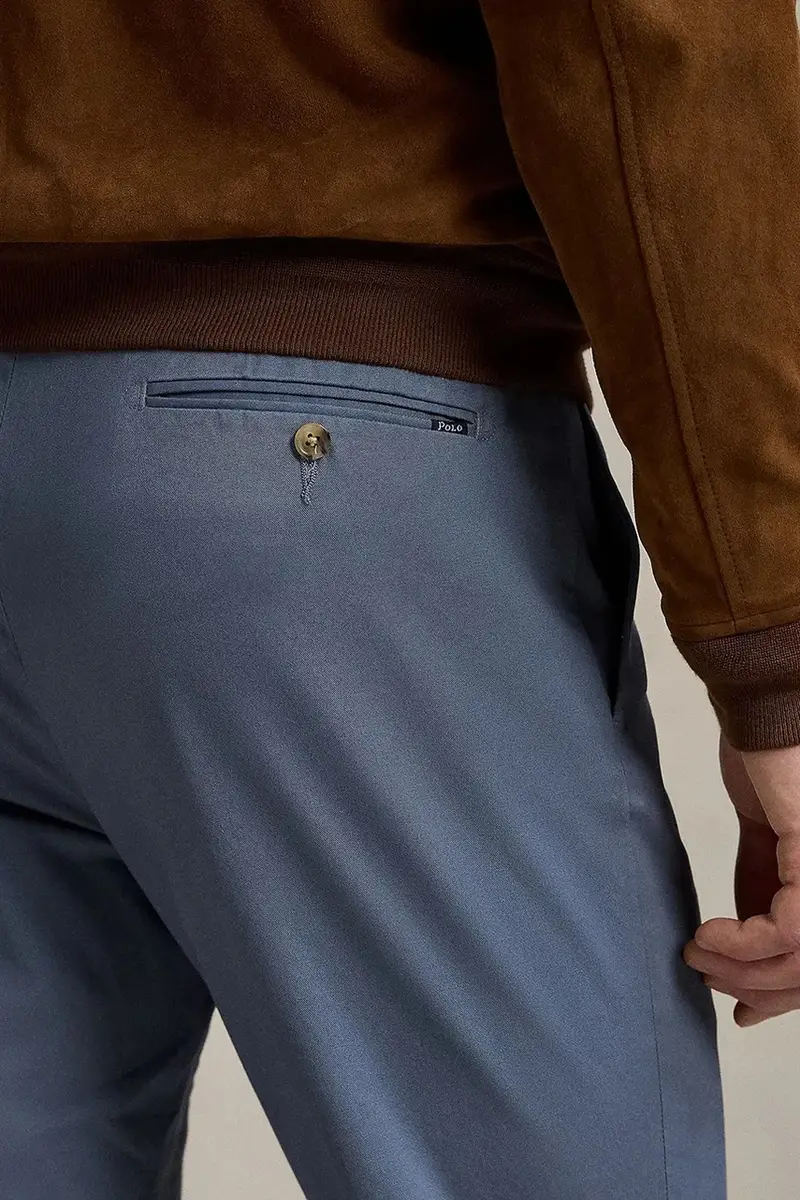 pantaloni Slim Fit HDN Pant uomo colore verde 710856719 Blu miniatura 4