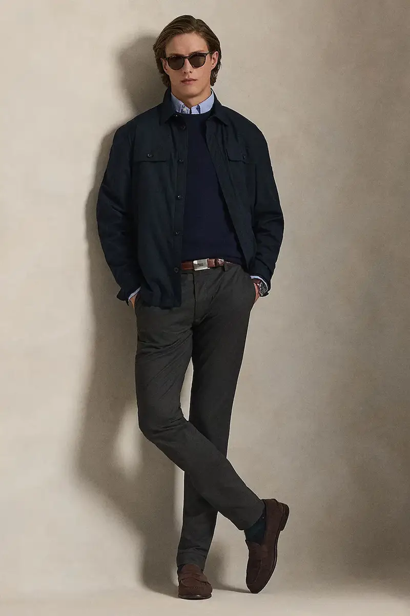 pantaloni Slim Fit HDN Pant uomo colore verde 710856719 Grigio miniatura 3