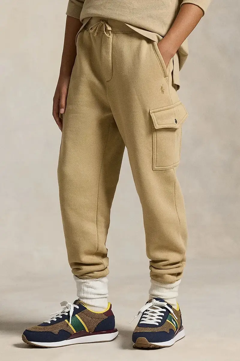 pantaloni tuta bambino/a colore beige 323892354017 miniatura 4