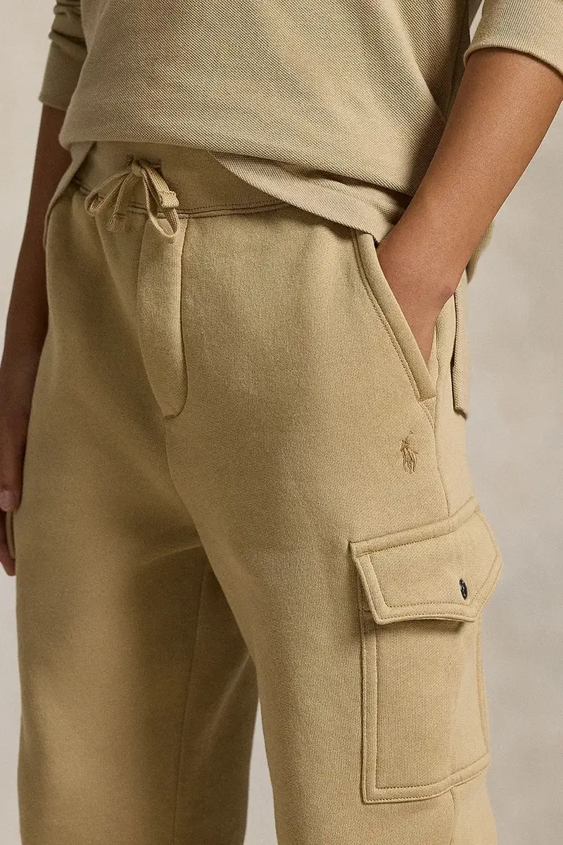 pantaloni tuta bambino/a colore beige 323892354017 miniatura 5