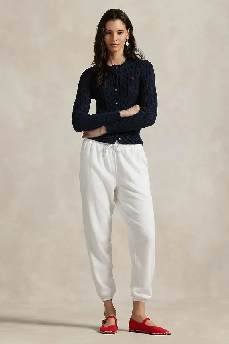 pantaloni tuta colore violetto 211971694 Bianco miniatura 3