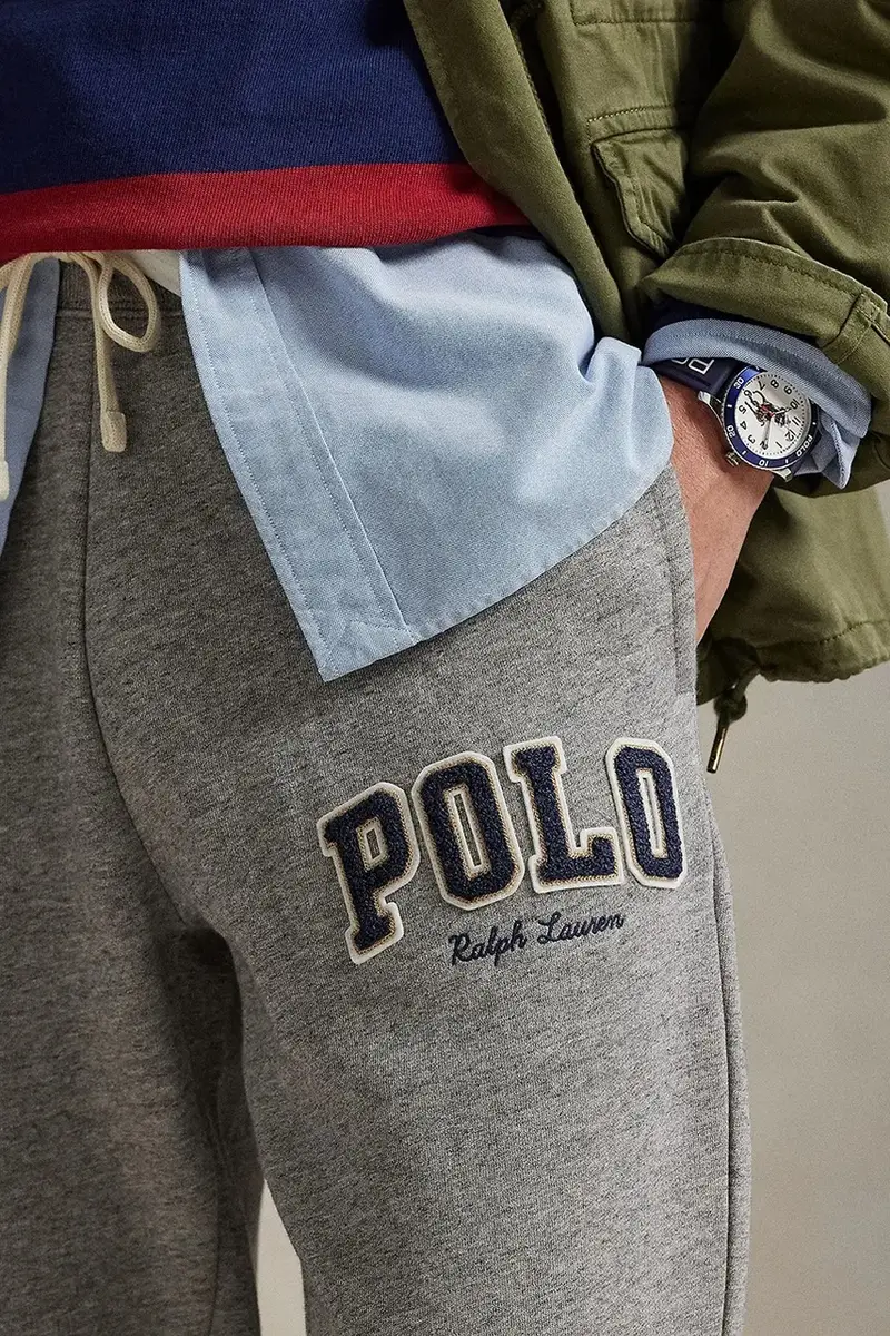 pantaloni tuta uomo colore grigio con applicazione 710981154 miniatura 4