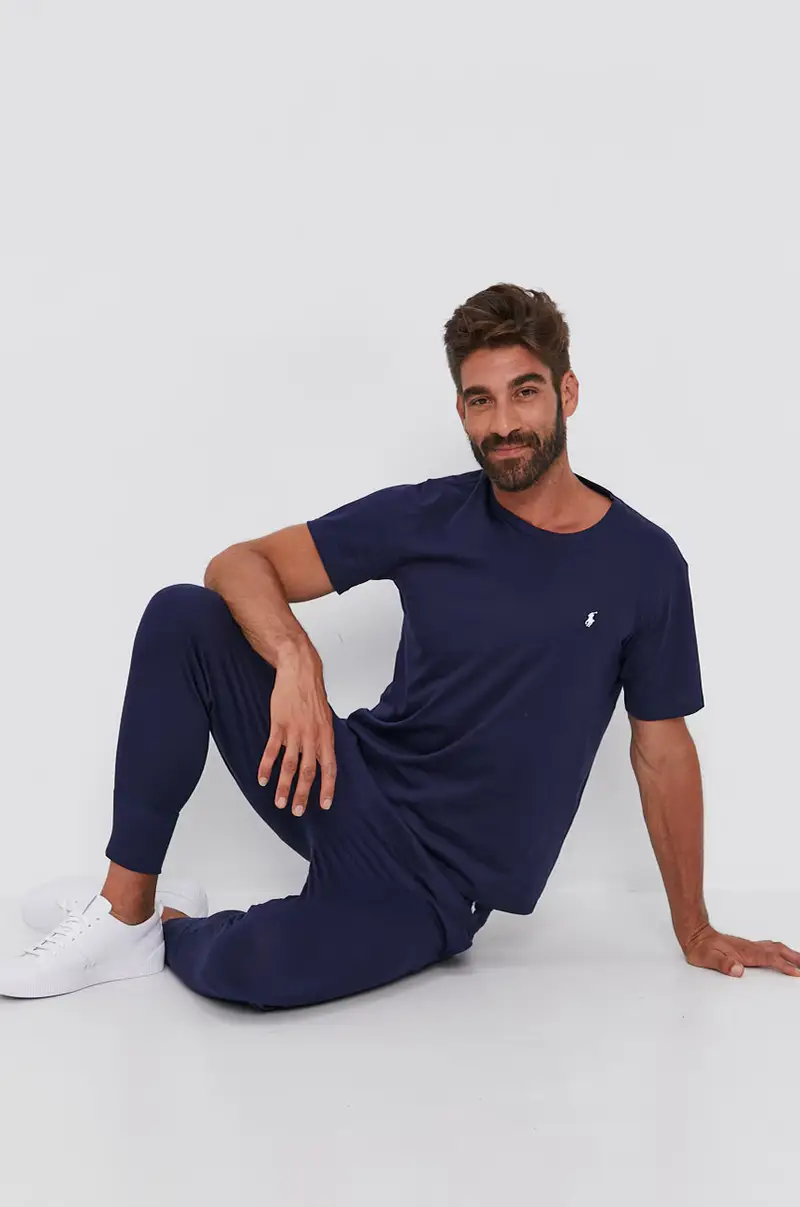 pantaloni uomo Blu navy miniatura 2