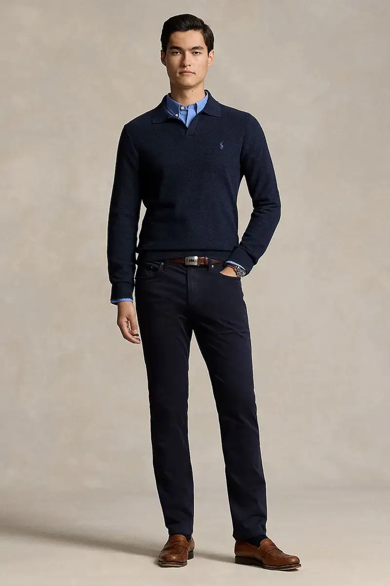 pantaloni uomo colore blu navy 710951323