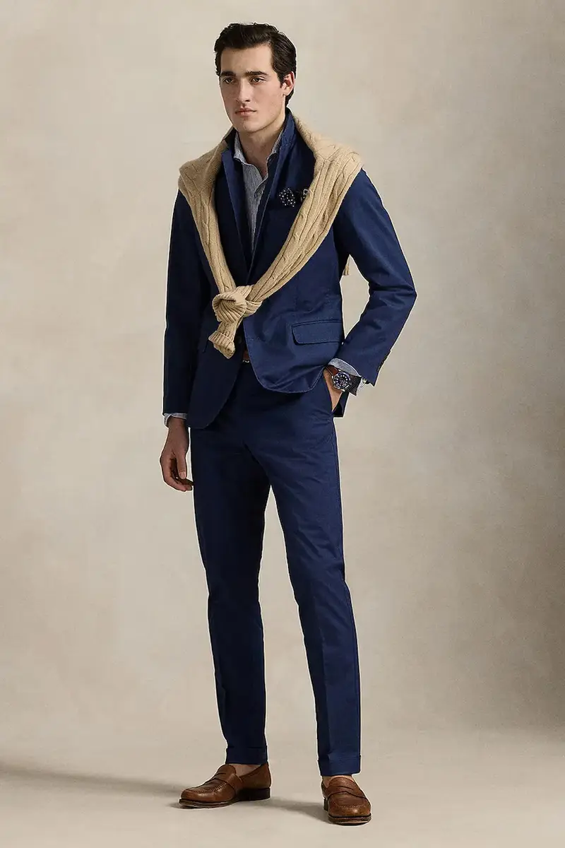 pantaloni uomo colore blu navy 715958495