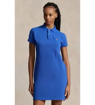 per donna 211799490007 Abito polo in piqué di cotone blu (XXS), Casual, Manica corta