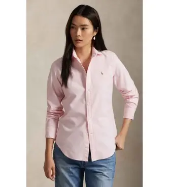 per donna 211891377002 Camicia Oxford rosa attillata (30), Casual, Cotone, Classico, Manica lunga