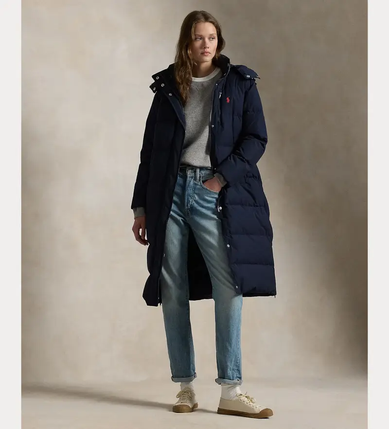 per donna 211941005001 Cappotto con cappuccio blu navy (M), Casual, Cotone