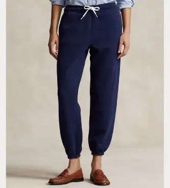 per donna 211943009002 Pantaloni sportivi in pile blu scuro (S), Casual, Cotone, Navy