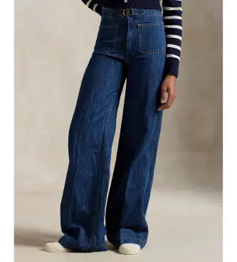 per donna 211959040001 Jeans blu a gamba larga svasati (30/32), Casual, Cotone, Denim