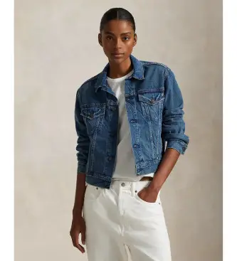 per donna 211969408001 Giacca da camionista in denim blu (S), Casual, Cotone