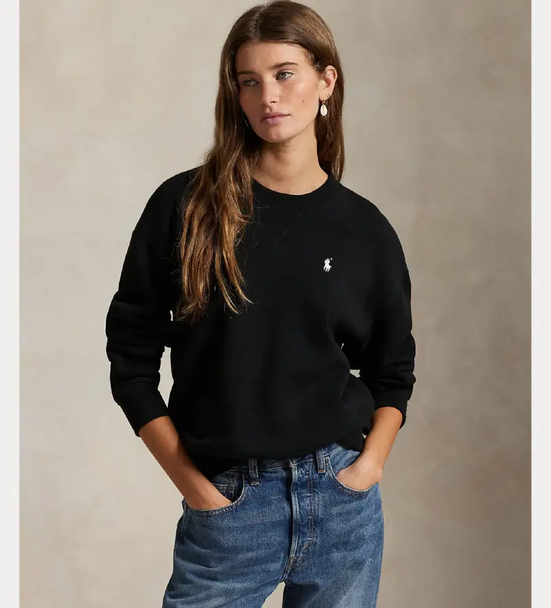 per donna 211971697003 Felpa nera lavorata a maglia (XS), Nero, Casual, Cotone