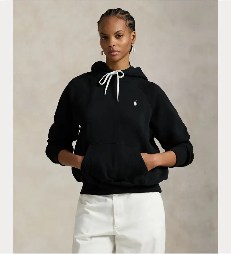 per donna 211971698003 Felpa in pile nero Shrunken Fit (XS), Casual, Cotone