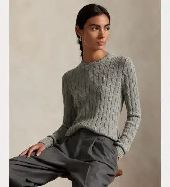 per donna 211971795001 Maglione grigio annodato (M), Casual, Cotone