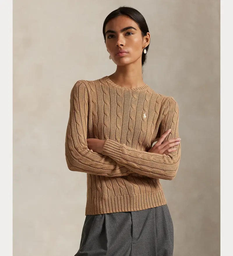 per donna 211971795002 Maglione marrone annodato (S), Casual, Cotone