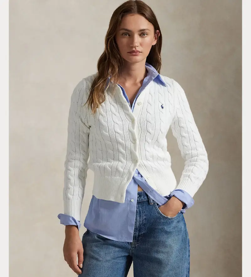 Polo Ralph Lauren Cardigan Donna Bianco 4038208