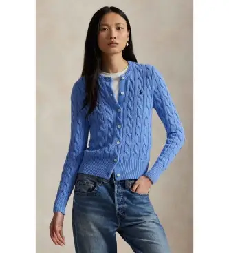 per donna 211971868009 Cardigan in cotone lavorato a maglia blu (XXS), Casual