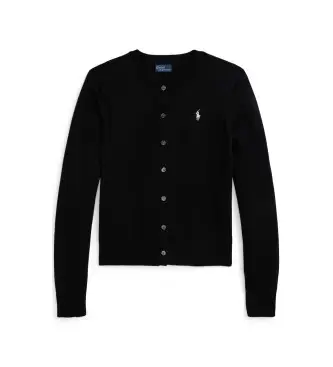 per donna 211971871005 Cardigan in cotone con scollo rotondo (XXS), Nero, Casual