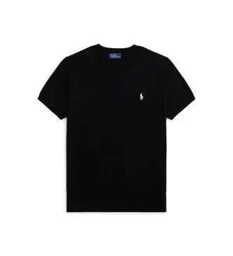 per donna 211971872005 Maglione a maniche corte con scollo rotondo nero (XS), Casual, Cotone, Manica corta