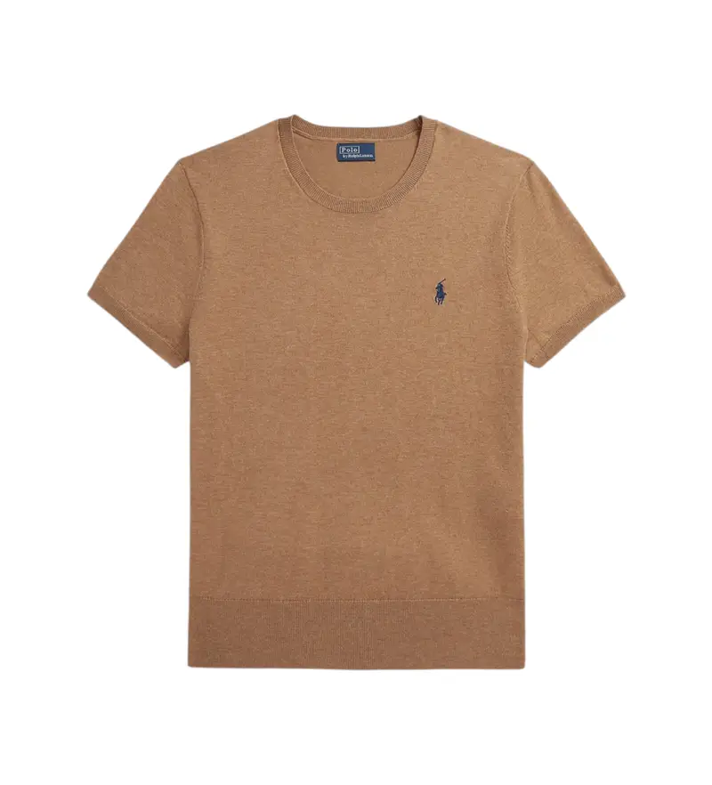 per donna 211971872007 Maglietta a maniche marroni (S), Marrone, Casual, Cotone, Manica corta