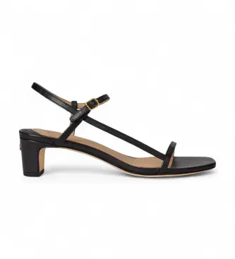 per donna 802P00097001 Sandali in pelle nappa Lainee neri (37), Nero, 3 a 5cm, Fibbia, Casual, Da sera, Classico